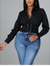 Black lace-Up front Shirt