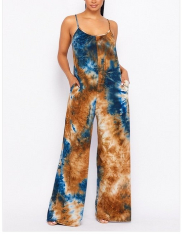 Wide Legged Print Jumpsuit