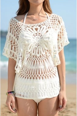 Handmade Knitted Pull Over Cover Up