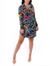 Belted Detail Long Sleeve Floral Tunic Dress