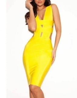 Yellow Bandage Dress