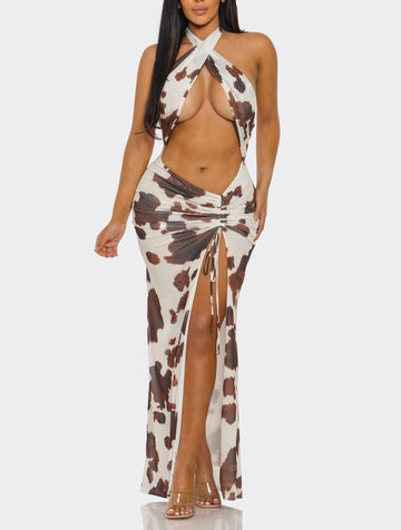 Wild Heat Cut-Out Maxi Dress