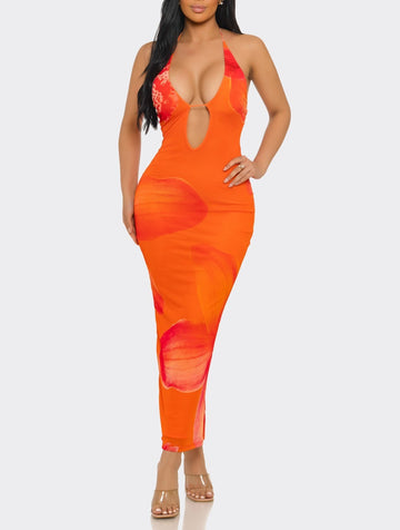Solaris Vibe Orange Dress