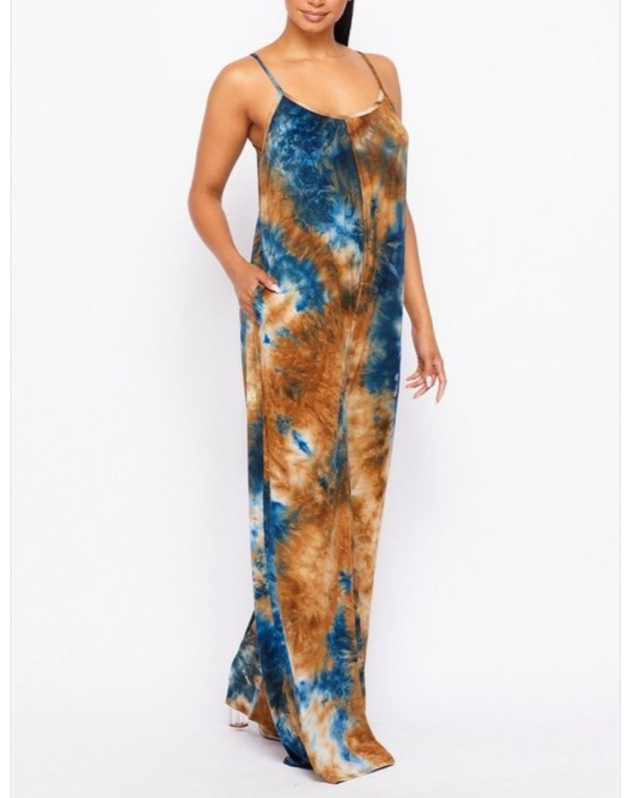 Wide Legged Print Jumpsuit