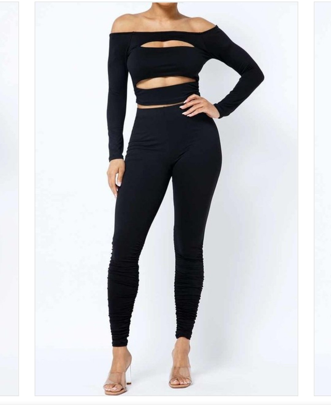 Off Shoulder long Sleeve set