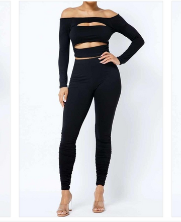 Off Shoulder long Sleeve set